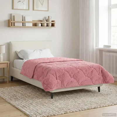 Produktbild von Winterbettdecke Rosa 135 x 200 cm Mikrofaser und Teddy-Fleece - Bettdecken DE1076