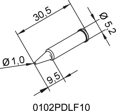 Produktbild von Ersa 102 PD LF 10 Lötspitze Bleistiftform