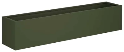 Image de vidaXL Jardinière pour plantes, vert olive, 80 x 20 x 20 cm, acier laminé à froid