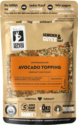 Produktbild von Avocado Topping, Gewürzmischung für Avocado-Brot und Bowls, vegan, 75g