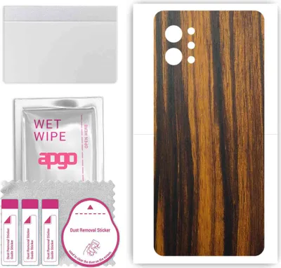 Produktbild von apgo Rückseite Schutzfolie, Skin, kompatibel mit LG Q92 5G, Hinten Displayschutzfolie aus Vinylfolie, kratzfest, einfache Montage - Tigerwood