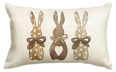 Obrázok produktu pre Poťah na vankúš 30x50 cm s motívom zajačika, béžovej farby, 1 kus