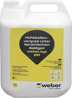 Zdjęcie produktu dla Weber.sys 891 5 litrów szlamu uszczelniającego pęknięcia