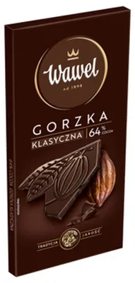Obrázok produktu pre Wawel Czekolada Gorzka 64% Kakao Premium 90 g