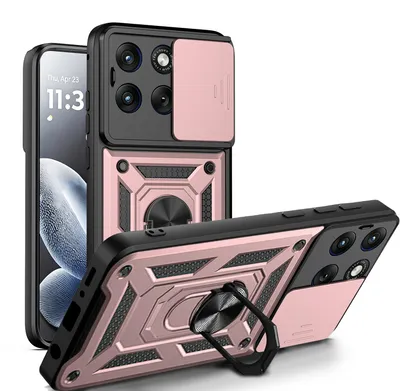 Produktbild von Outdoor Hülle für Motorola Edge 70 Fusion Kameraschutz Ring Case Rosegold