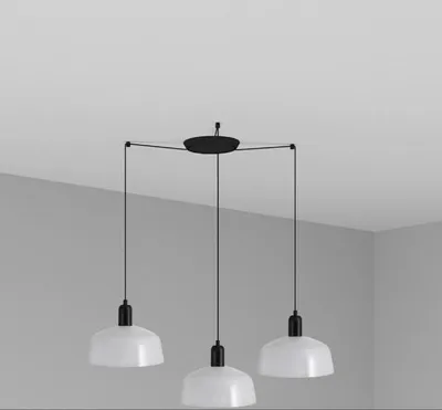 Image de TATAWIN M Lampe à suspendre 3 lumières Blanc 20340-119-3L