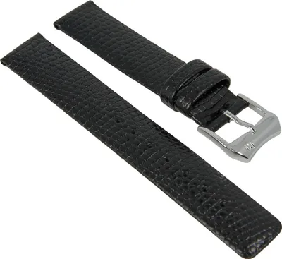 Produktbild von Uhrenarmband schwarz Eidechsenprägung Minott 28008, Stegbreite:16mm