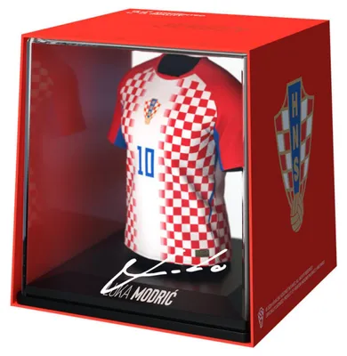 Immagine prodotto di Campionato del mondo, Luka Modrić, Croazia, mini statuetta a forma di maglietta