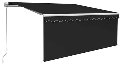 Image de vidaXL Store manuel rétractable avec enrouleur 3,5x2,5 m Anthracite