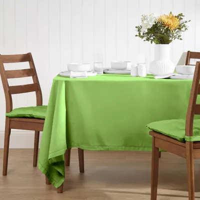 Image de HOMESCAPES Nappe citron vert 137 x 178 cm, 100 % coton