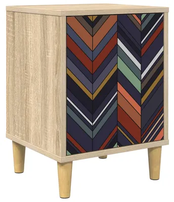 Obrázek produktu pro Noční stolek OMMEN, Imitace Sonoma, rozměry 36 x 33 x 50 cm, materiál: dřevovláknitá deska