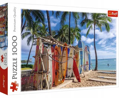 Produktbild von AAO Puzzle 1000 Teile Waikiki Strand Hawaii