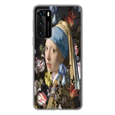 Produktbild von MuchoWow® Handyhülle Schutzhülle Hülle für Huawei P40 Das Mädchen mit dem Perlenohrring - Johannes Vermeer - Blumen Silikon Softcase Handy Hülle - Handytasche