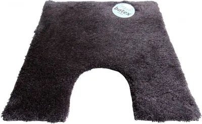Produktbild von Batex WC-Vorleger mit Ausschnitt Toilettenvorleger Klovorleger Teppich 55x55 cm Olbia Aubergine