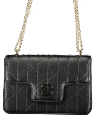 Produktbild von Elegante Damenhandtasche Schwarz mit Kettenhenkeln und Druckknopfverschluss