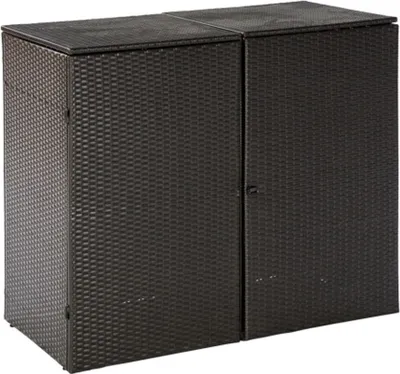 Produktbild von Merxx Kryt na popelnici 2s ocel, plastová síťka hnědá 153 cm x 75,5 cm x 120,5 cm