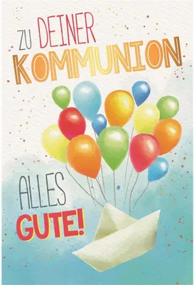 Produktbild von Kommunion - Naturkarton - Glückwunschkarte im Format 11,5 x 17