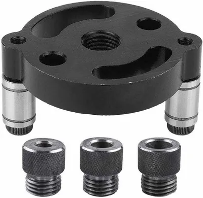 Image de Positionneur pour perceuse en aluminium pour 3 trous, forets de 6/8/10 mm