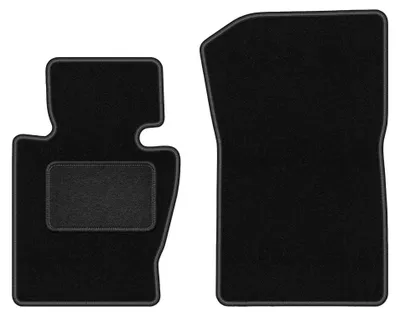 Produktbild von Velours-Fußmatten Vorne für BMW X3 E83 2003-2010 (SUV) – 2-tlg, Schwarz, passgenau – Wielganizator LUX