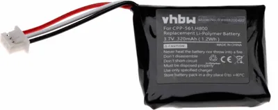Produktbild von vhbw Akku kompatibel mit Logitech H820e, H800, H820 Wireless Headset Kopfhörer (320 mAh, 3,7 V, Li-Polymer)