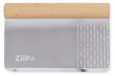 Pizzateigschneider, Klinge aus rostfreiem Stahl, Griff aus Buchenholz, 16 cm