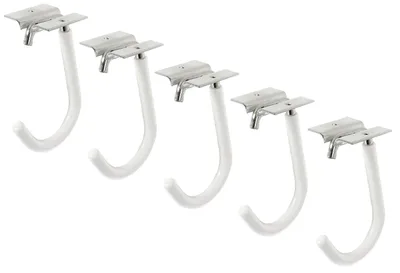 Immagine prodotto di Alberts 855987 Gancio per bicicletta, piegato, zincato blu, profondità gancio 90 mm, altezza 115 mm, set da 5