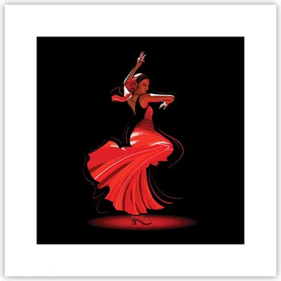 Produktbild von Poster - Poster ohne Rahmen - Tanz Tänzer - 30x30 cm - Wand Bild - Wanddeko - Wandbilder - Kunstposter - Wandposter - Bilder - Kunstdruck - Wanddekoration - Wandbild - P2XAC30x30-4121