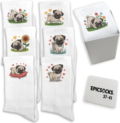 Produktbild von epicsocks Pug Paradise Socken in 37-41 im