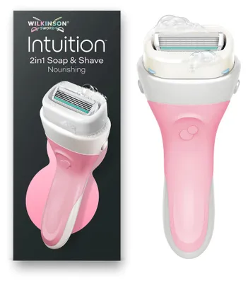 Zdjęcie produktu dla Wilkinson Sword Intuition, maszynka do golenia z mydłem i pielęgnacją, 1 wymienna głowica