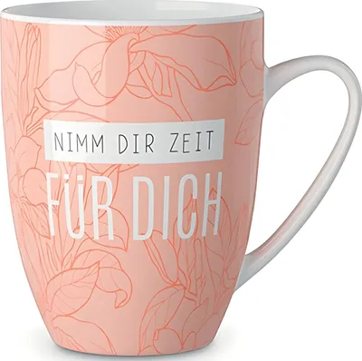 Produktbild von Porzellanbecher 250ml Motiv Blüte