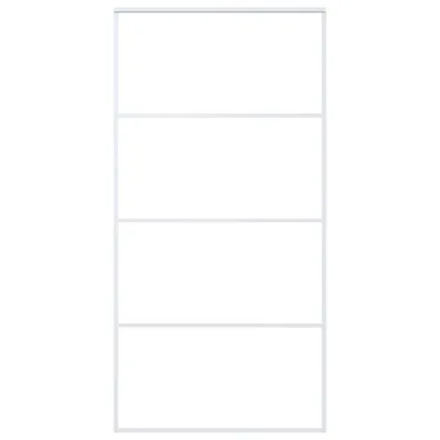 Produktbild von vidaXL Schiebetür ESG Glas und Aluminium 102,5x205 cm Weiß