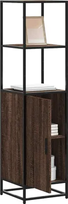 Produktbild von vidaXL Highboard Braun Eichen-Optik 35,5x35x139cm Holzwerkstoff Metall