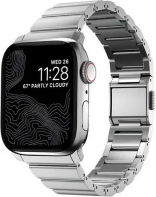 Zdjęcie produktu dla Nomad Steel Band, Band, Smartwatch, Srebrny, Apple, 41mm / 42mm, Stal nierdzewna