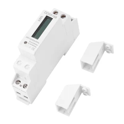 Produktbild von Digitaler LCD-Stromzähler, 220 V, einphasig, DIN-Schienenmontage, 5–32 A, elektronischer kWh-Zähler