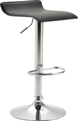 Produktbild von CLP Barhocker Dyn V2 Kunstleder höhenverstellbar und drehbar schwarz Gestell Farbe chrom