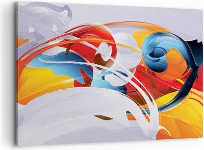 Produktbild von Bild auf Leinwand - Leinwandbild - Abstraktion modern - 120x80cm - Wand Bild - Wanddeko - Leinwanddruck - Bilder - Kunstdruck - Wanddekoration - Leinwand bilder - Wandkunst - AA120x80-3529