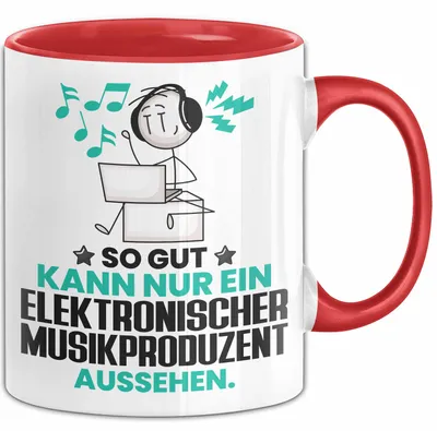 Produktbild von ElektronischerMusikproduzent Geschenk Tasse So Gut Kann Nur Ein ElektronischerMusikproduzent Aussehen Geschenkidee Kaffee-Becher (Rot)