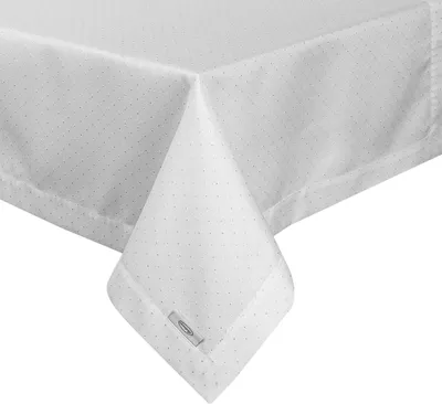 Produktbild von Festliche Tischdecke Tischdekoration ELLEN weiß silber 145x280