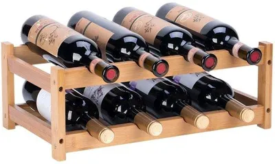 Produktbild von Bambusfass für kleine Weine, zweiteiliges Holzfass aus natürlichen Pflanzenrohstoffen, ideal für die Küche oder den Keller (8 Flaschen)