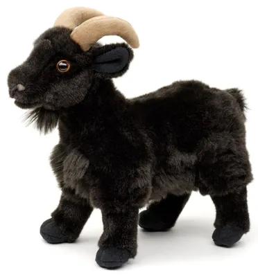 Produktbild von Uni-Toys - Bergziege schwarz - 29 cm (Länge) - Plüsch-Ziege - Plüschtier, Kuscheltier