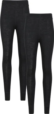 Produktbild von Mountain Warehouse - Baselayerhose für Damen (2er-Pack) MW2187 (34 DE) (Schwarz)