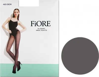 Produktbild von 40 den halbopake Elasthan Strumpfhose mit glänzendem NINA Stahl 4