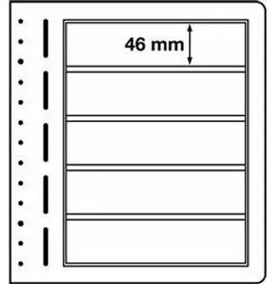 Produktbild von LEUCHTTURM Blankoblätter, 5er Einteilung, 190x 46 mm