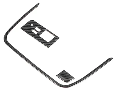 Image de Lot de 3 cadres de rangement pour console centrale avec panneau de boutons et chargeur de voiture, revêtement en fibre de carbone, compatible avec la Mazda MX-5/Roadster ND (2016-2020)