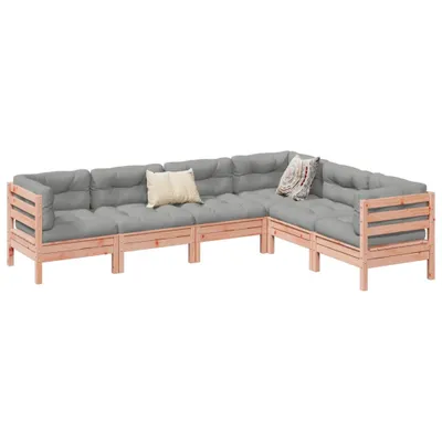 Produktbild von "2024"Modernen 6-tlg. Garten-Sofagarnitur mit Kissen Massivholz Douglasie Design Klassische Gartenset Sitzgruppe 3307093