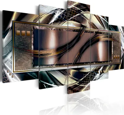 Immagine prodotto di Quadri su tela 200x100 cm a-A-0025-b-p quadro su tela non tessuta 5 pezzi stampa d'arte moderna arte murale XXL decorazione murale design quadro murale ABSTRAKT