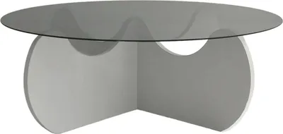 Produktbild von Dmora Couchtisch Enif 90x90x30h cm Weiß Rauchoptik