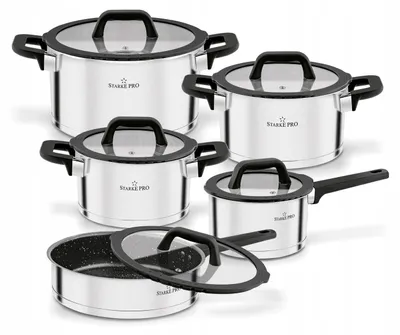 Produktbild von Topfset Starke Pro Rigor 10-teilig Edelstahl Induktion