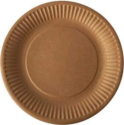 Image de 800 Papstar Assiette, carton pure ronde Ø 19 cm brun 88360