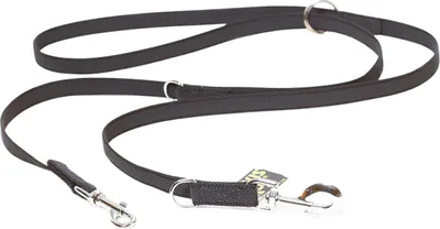 Image de K9 Laisse double caoutchoutée, doublement réglable Diamètre 20mm / 2,2 m, max pour chiens de 50 kg